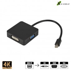 Cabo Adaptador Mini Displayport x HDMI/VGA/DVI XC-ADP-27 X-Cell